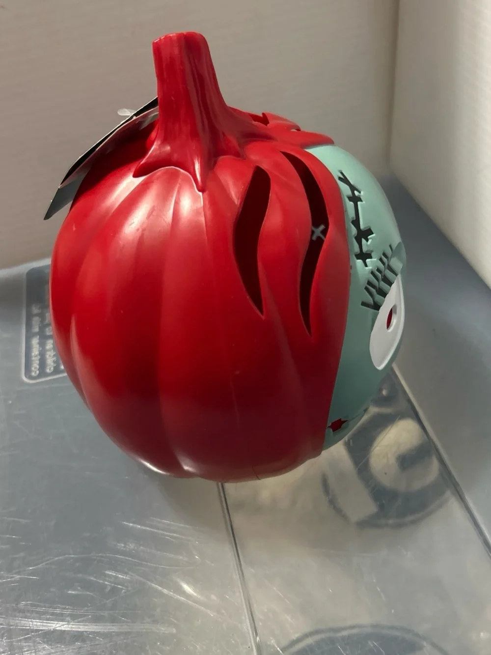 Disney Red and Teal Sally Pumpkin Lighted Accent